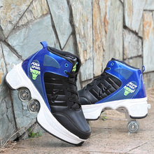 Load image into Gallery viewer, Hot Shoes Casual Sneakers Walk+Skates Deform Wheel Skates for Adult Men Women Unisex Couple Childred Runaway Skates Four-wheeled