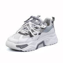 Load image into Gallery viewer, Women&#39;s Chunky Sneakers 2020 Fashion Women Platform Shoes Lace Up Breathable Air Vulcanize Shoes Women Female Trainers Dad Shoes
