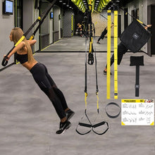 Load image into Gallery viewer, Hanging Belt Training Gym Home workout Suspension Exercise Stretching Elastic Straps fitness bands banda resistencia fitness
