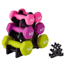 Load image into Gallery viewer, Dumbbell Bracket Triangle Leaves Tree Rack Stands Weight Lifting Holder Fitness Gym Equipment Home Exercise Accessories
