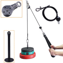 Load image into Gallery viewer, Fitness Pulley Cable System DIY Loading Pin Lifting Triceps Rope Machine Workout Adjustable Length Home Gym Sport Accessories
