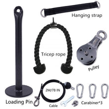 Load image into Gallery viewer, Fitness Pulley Cable System DIY Loading Pin Lifting Triceps Rope Machine Workout Adjustable Length Home Gym Sport Accessories
