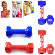 Load image into Gallery viewer, Set 2 Cufflinks clad Vinyl | Exercise Fitness | Traning in single home | Fitness | Weights 0.5-6Kg
