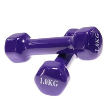 Load image into Gallery viewer, Set 2 Cufflinks clad Vinyl | Exercise Fitness | Traning in single home | Fitness | Weights 0.5-6Kg

