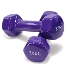 Load image into Gallery viewer, Set 2 Cufflinks clad Vinyl | Exercise Fitness | Traning in single home | Fitness | Weights 0.5-6Kg
