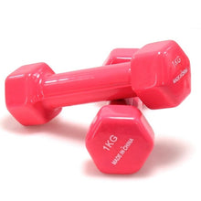 Load image into Gallery viewer, Set 2 Cufflinks clad Vinyl | Exercise Fitness | Traning in single home | Fitness | Weights 0.5-6Kg
