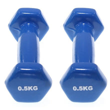 Load image into Gallery viewer, Set 2 Cufflinks clad Vinyl | Exercise Fitness | Traning in single home | Fitness | Weights 0.5-6Kg
