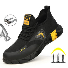 Load image into Gallery viewer, Breathable Men&#39;s Safety Shoes Boots With Steel Toe Cap Casual Men&#39;s Boots Work Indestructible Shoes Puncture-Proof Work Sneakers
