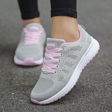Load image into Gallery viewer, Women Casual Shoes Fashion Breathable Walking Mesh Flat Shoes Woman White Sneakers Women 2020 Tenis Feminino Female Shoes
