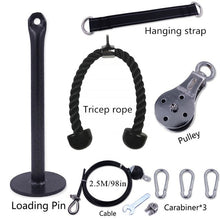 Load image into Gallery viewer, Fitness Pulley Cable System DIY Loading Pin Lifting Triceps Rope Machine Workout Adjustable Length Home Gym Sport Accessories
