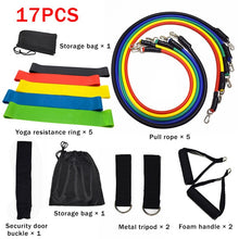 Load image into Gallery viewer, 11pcs/set Pull Rope Fitness Exercises Resistance Bands Latex Tubes Pedal Excerciser Body Training Workout Yoga
