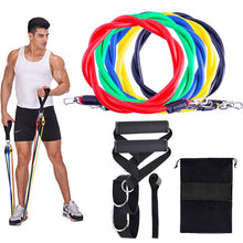 Load image into Gallery viewer, 11pcs/set Pull Rope Fitness Exercises Resistance Bands Latex Tubes Pedal Excerciser Body Training Workout Yoga
