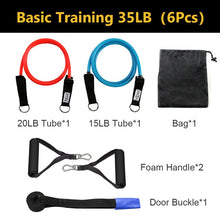 Load image into Gallery viewer, 11pcs/set Pull Rope Fitness Exercises Resistance Bands Latex Tubes Pedal Excerciser Body Training Workout Yoga
