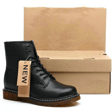 Load image into Gallery viewer, Dr Couple Boots Men Martens Boots Genuine Leather Women Ankle Boots Punk Doc Motorcycle Women Shoes Thick Heel Winter Shoes
