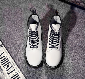 Dr Couple Boots Men Martens Boots Genuine Leather Women Ankle Boots Punk Doc Motorcycle Women Shoes Thick Heel Winter Shoes