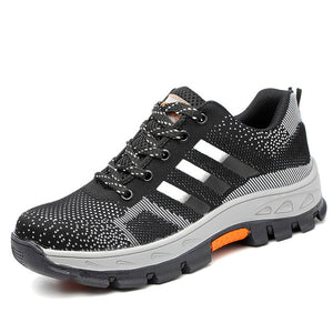 Work Safety Shoes For Men Summer Breathable Boots Working Steel Toe Anti-Smashing Construction Safety Work Sneakers 1