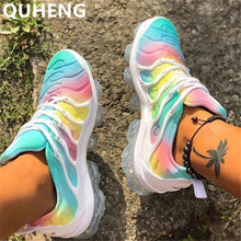 Load image into Gallery viewer, Hot Sell Women&#39;s Sneakers 2020 Autumn New Transparent Air Cushion Rainbow Colors Sport Running Shoes Female Tennis Shoes Mujer
